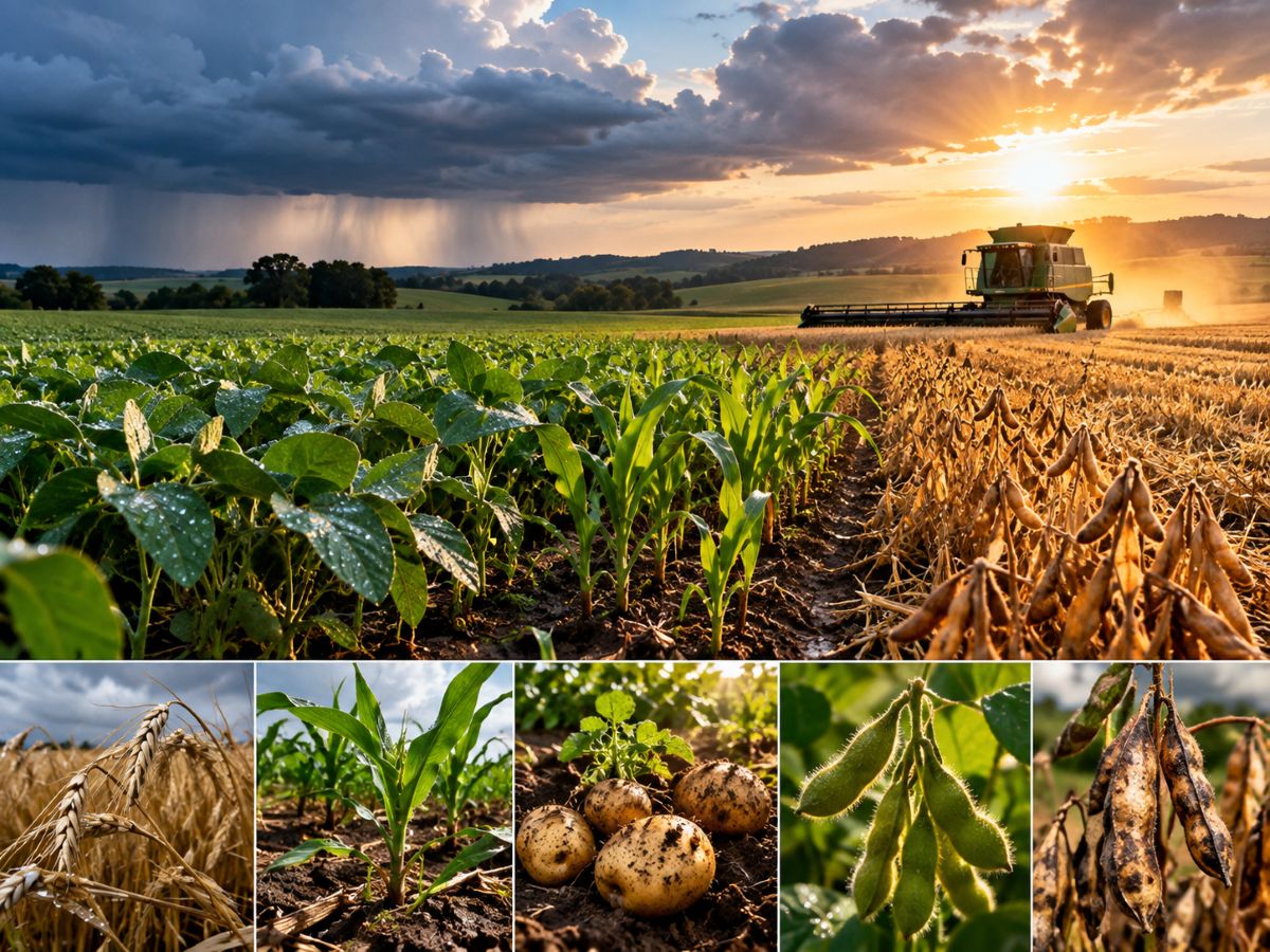Campo de milho safrinha com sinais de chuva e vento no Oeste do Paraná
