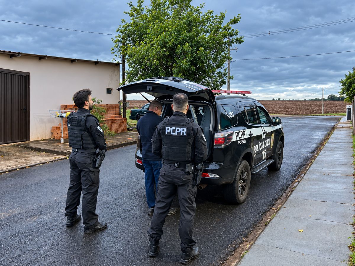 Registro fotográfico sobre Operação Hefesto: Polícia Civil de Nova Aurora apreende 13 armas, 945 munições e prende dois suspeitos de comércio ilegal de armamentos em Toledo